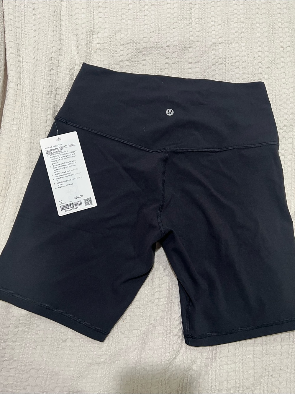 lululemon athletica Black High-Rise Bike Shorts with Logo
